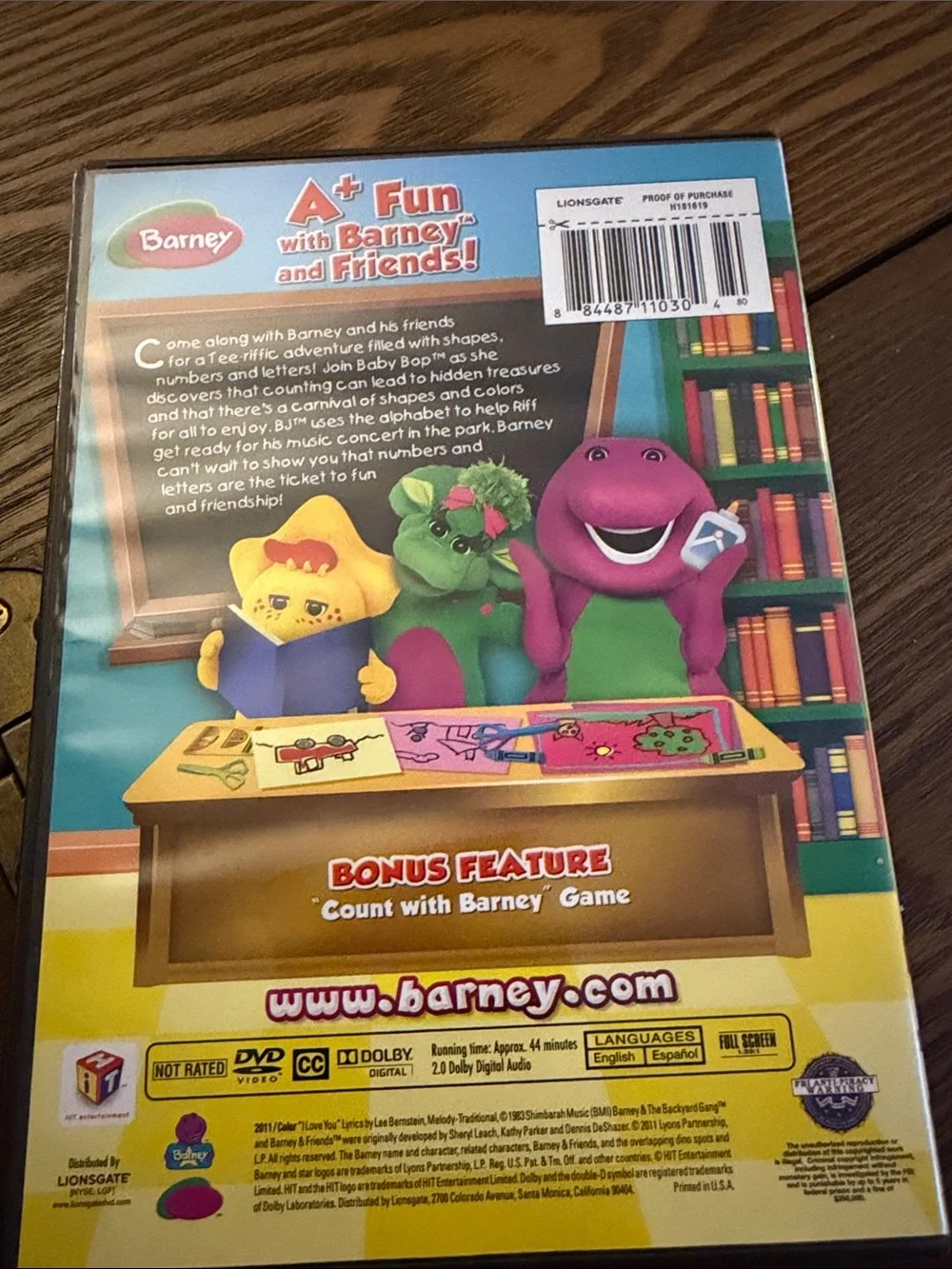 Barneys New York Barney 123 Learn Educational Toy - Purple & Green